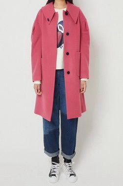 Stand Collar Drop shoulder Volume Sleeve Coat