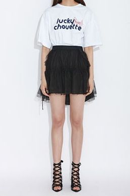 Flare Embroidery Lace Skirt