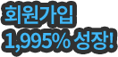 회원가입 1,995% 성장!