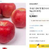 국내산 경북 햇 빨간사과 홍로사과 5kg 24-30과