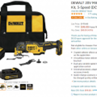 끌끌끌끌끌올 DEWALT 20V MAX XR (DCS356C1) 멀티커터