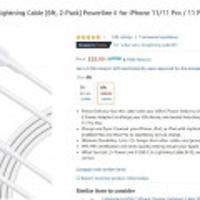 iPhone 11 Charger, Anker USB C to Lightning Cable [6ft, 2-Pack] Powerline II for iPhone (19...