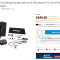 Shure SE846 Sound-Isolating Earphones with Bluetooth 5.0 and Wired Accessory Cables (Clear)