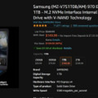 Samsung (MZ-V7S1T0B/AM) 970 EVO Plus SSD 1TB 2TB 149.99 249.99 /fs (직배7.55 (2테라는 디파짓 34달라 있음))