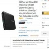 USB C Power Bank RAVPower 20100 Portable Charger with QC 3.0