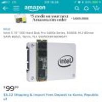 Intel 3.15" SSD Hard Disk Pro 5400s Series, 360GB, M.2 80mm SATA 6Gb/s, 16nm