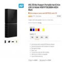 WD 2TB My Passport Portable Hard Drive USB 3.0 Model WDBYFT0020BBK-WESN Black (쿠폰 적용 후)