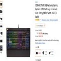 CORSAIR STRAFE RGB Mechanical Gaming Keyboard - Cherry MX Red Switch