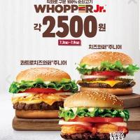 와퍼주니어 3종 단품