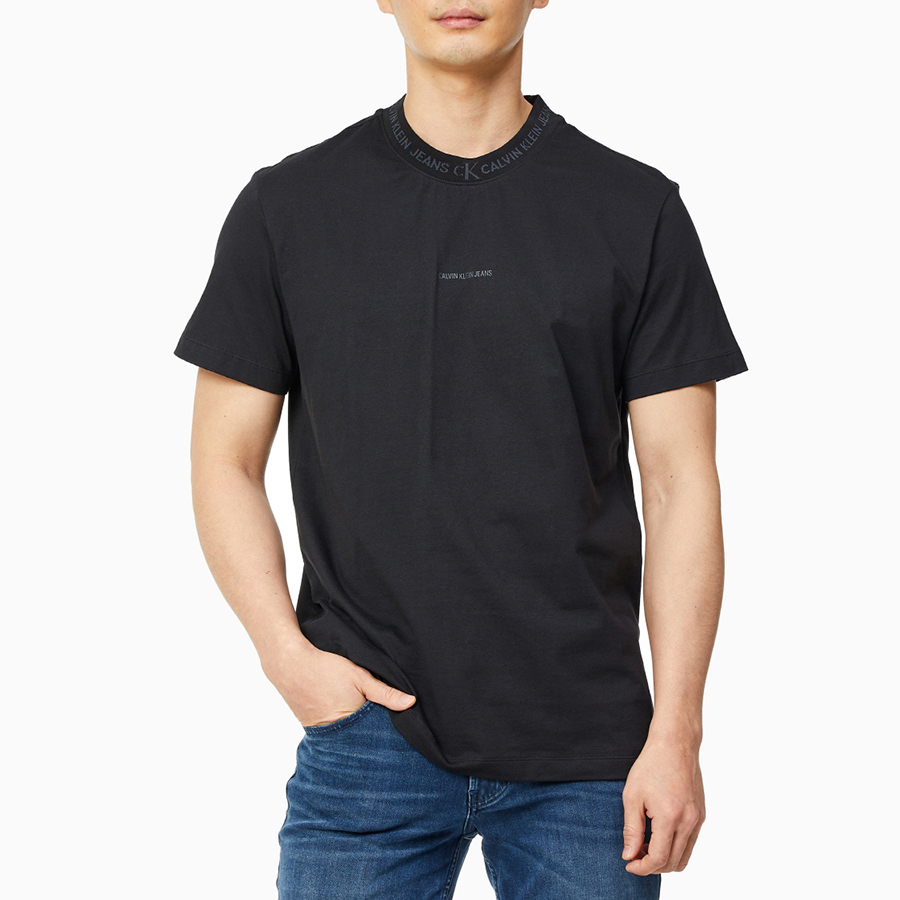 캘빈클라인 진(CALVIN KLEIN JEANS) 남 J317096 BEH 블랙 로고 자카드 티셔츠 - 18,400 | 무신사 스토어