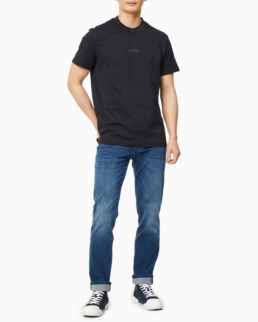 캘빈클라인 진(CALVIN KLEIN JEANS) 남 J317096 BEH 블랙 로고 자카드 티셔츠 - 18,400 | 무신사 스토어