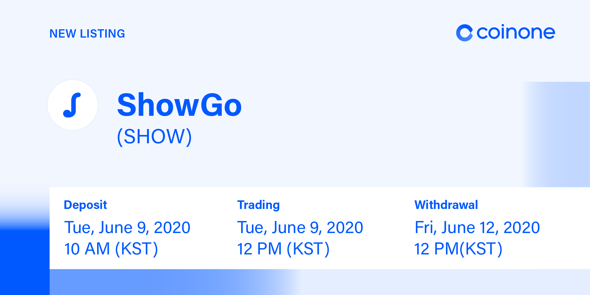 쇼고(SHOW) 원화마켓 상장 안내/ ShowGo(SHOW) Listing in KRW market