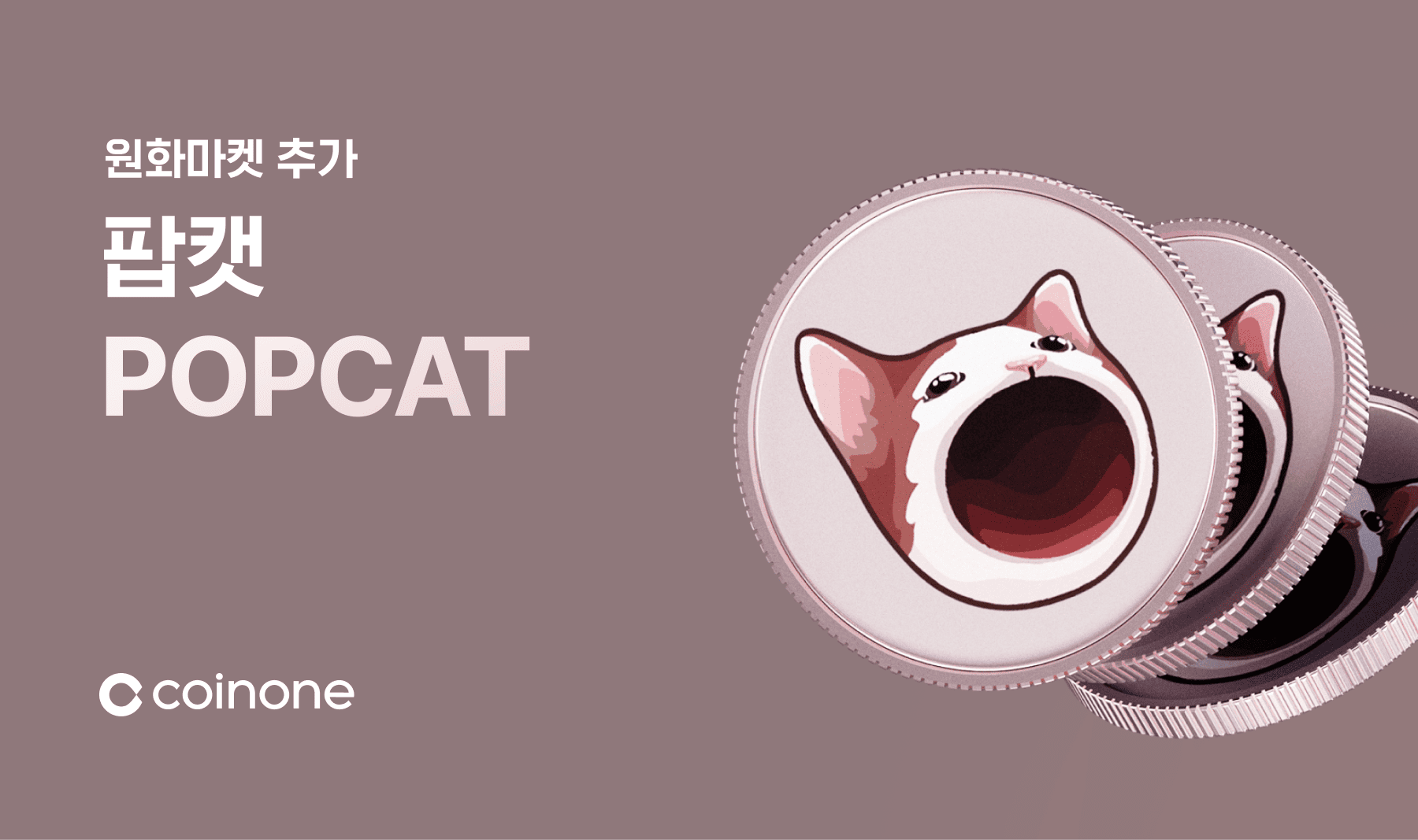 팝캣(POPCAT) 원화마켓 추가 안내 (7/16 18:00 거래 개시)