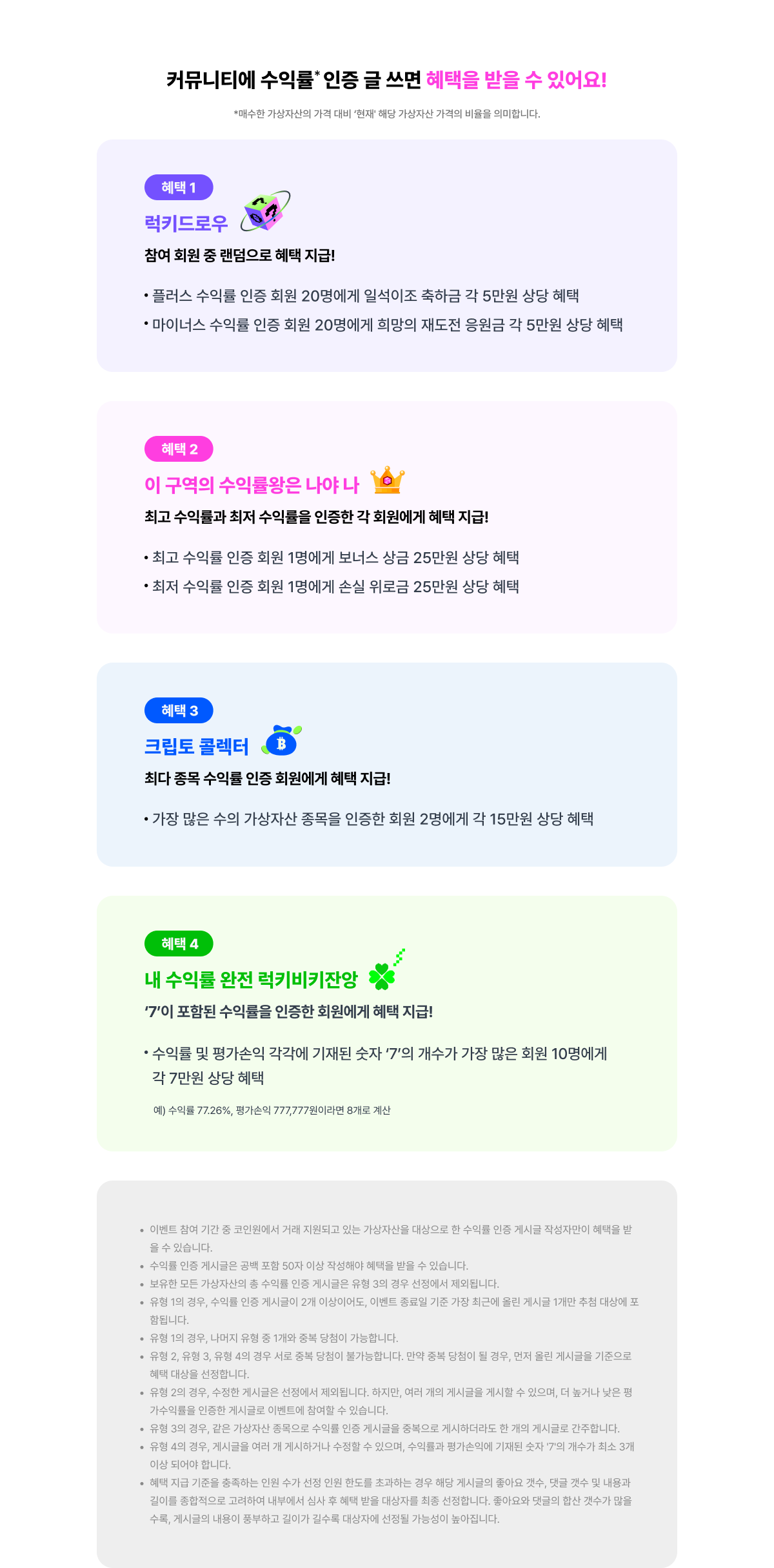 커뮤니티 이벤트] 수익률 인증 챌린지