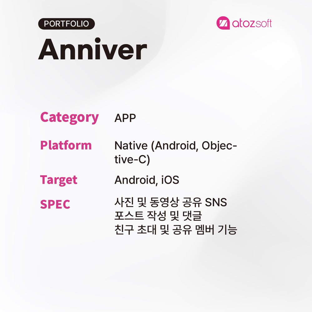 Anniver — 사진·동영상 공유 SNS 스크린샷