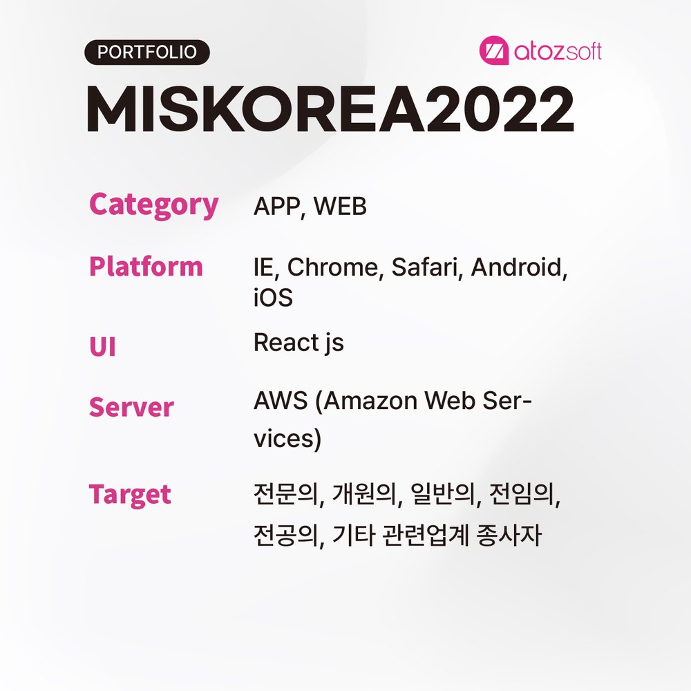 MISKOREA 2022 — 외과학회 스크린샷