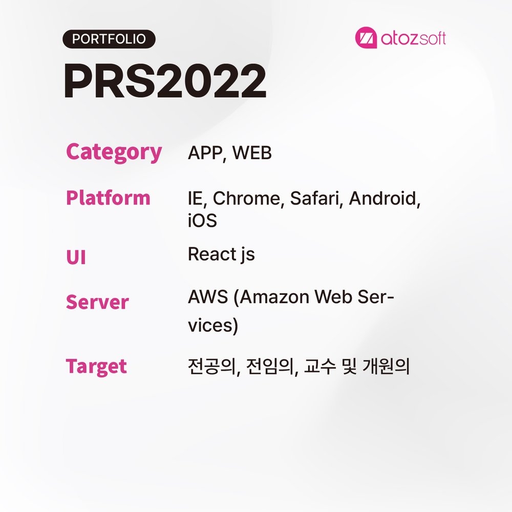 PRS 2022 — 성형외과 학회 스크린샷