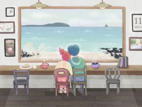 바다가 보이는 카페