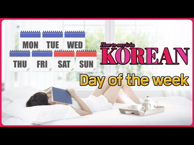 [Day of the week] 한국어로 어떻게 말하지? 💑 How to say it in Korean?