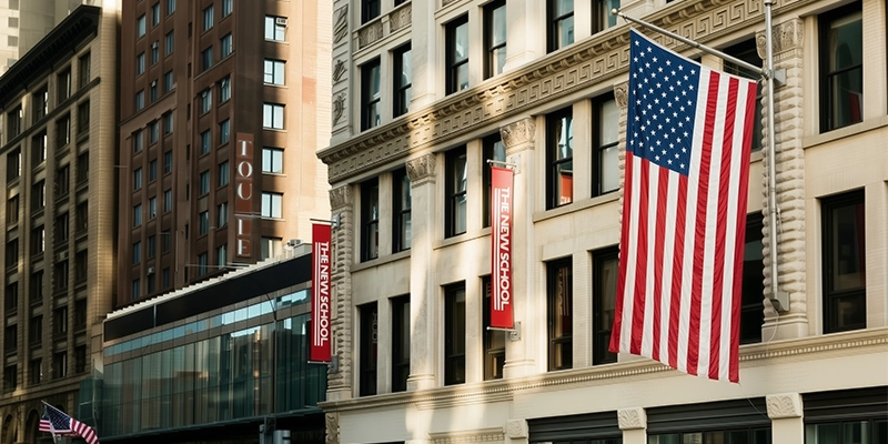 뉴욕 거리와 파슨스 건물
