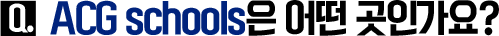 Q. ACG schools은 어떤 곳인가요?