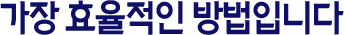 가장 효율적인 방법입니다