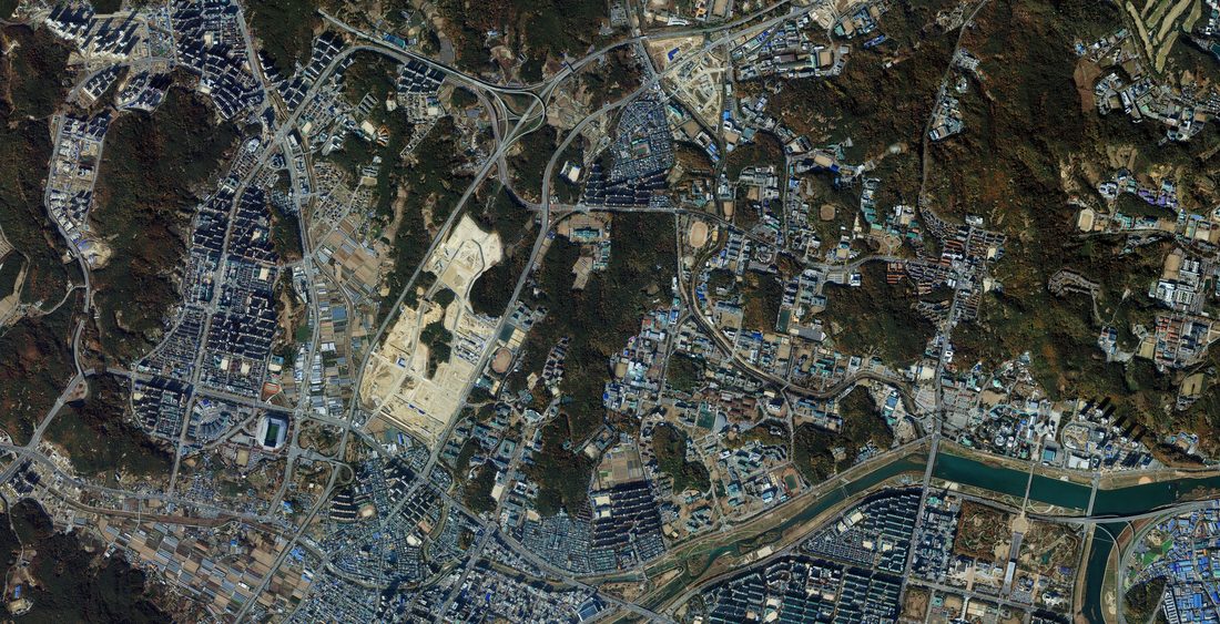 대덕연구개발특구 위성사진(아리랑3호)
