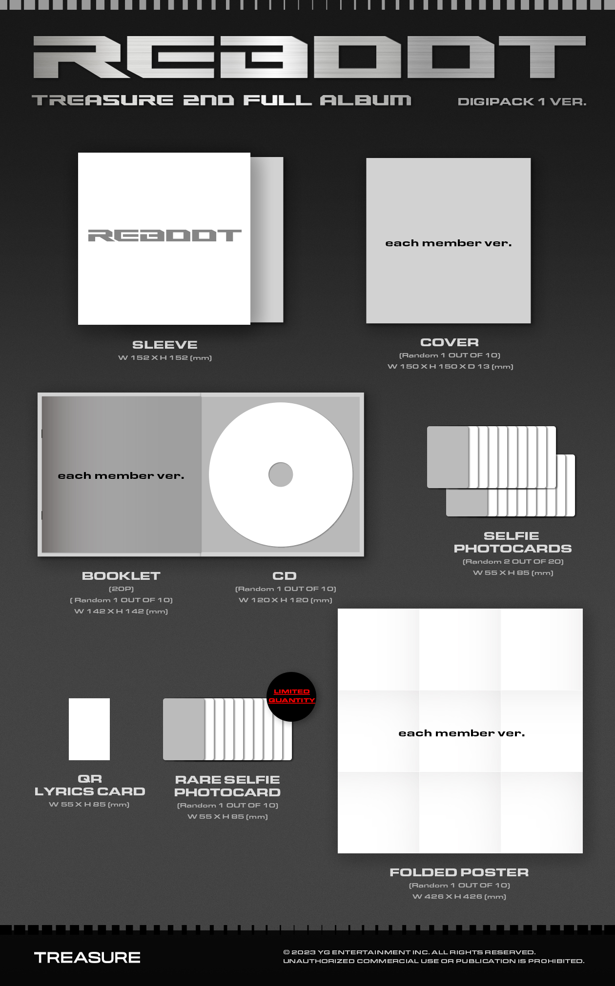 TREASURE   2nd Full Album REBOOT DIGIPACK Ver