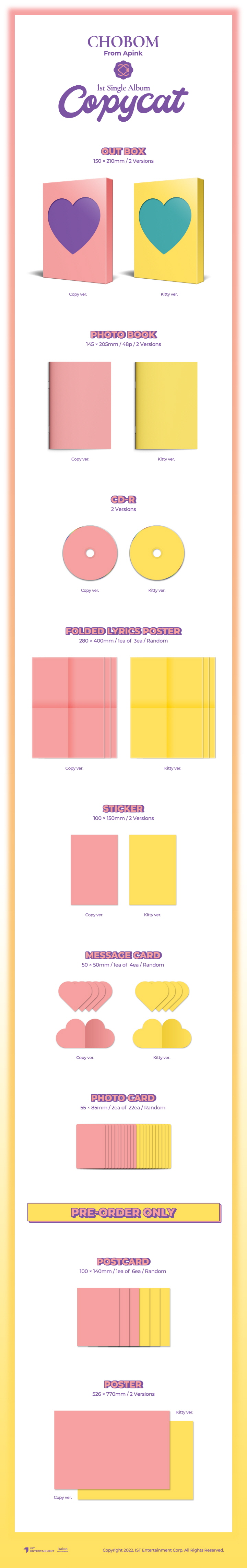 Apink 초봄  1st Single Album  Copycat  Kitty ver