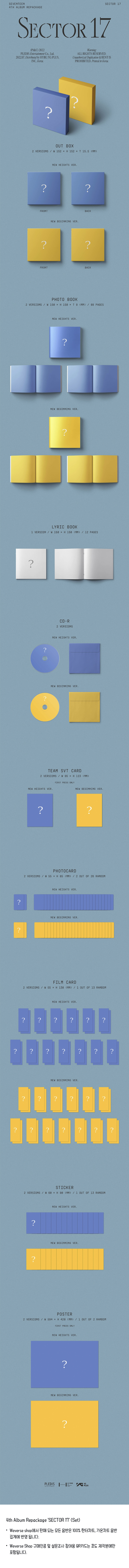 SEVENTEEN - 4th Album Repackage [SECTOR 17] and Weverse gift