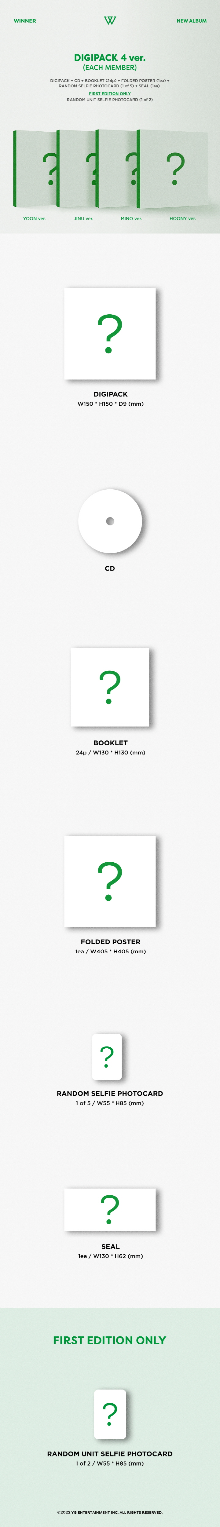WINNER  4th MINI ALBUM HOLIDAY DIGIPACK RANDOM VER