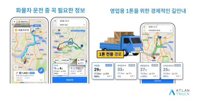 “18만 화물차가 증명했다”…화물차 전용 내비 1위 아틀란 트럭, AI·빅데이터로 운송 생태계 혁신