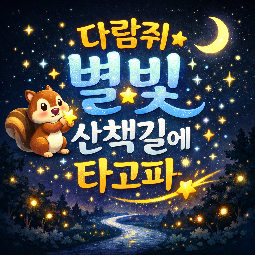 다람쥐 [ 별빛 산책길 ]에 타고파 - 다람쥐랍니다 | 산돌구름 글자놀이 이벤트