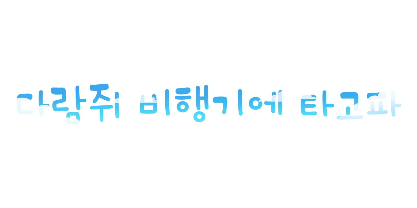다람쥐 [ 비행기 ]에 타고파 - 엔리께빠르끄 | 산돌구름 글자놀이 이벤트