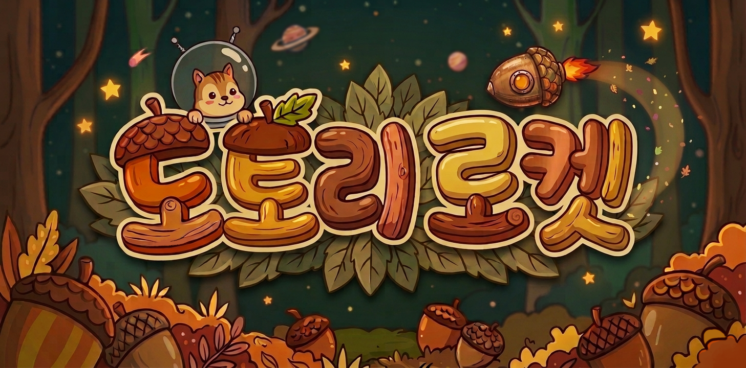 다람쥐 [ 도토리 로켓 ]에 타고파 - 소르라미 | 산돌구름 글자놀이 이벤트