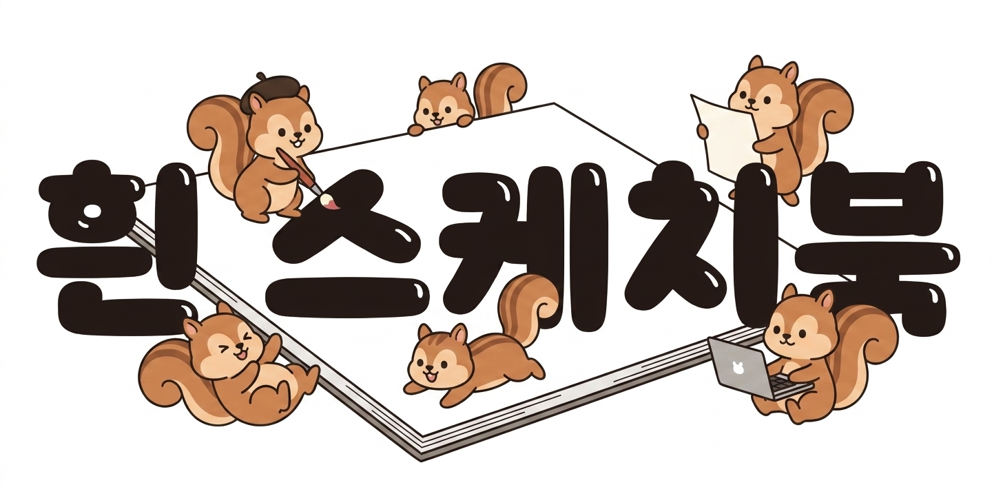 다람쥐 [ 흰 스케치북 ]에 타고파 - 솔솔 | 산돌구름 글자놀이 이벤트