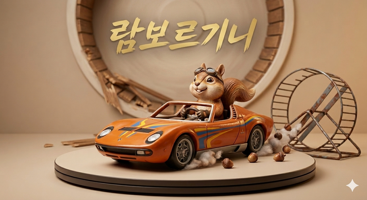 다람쥐 [ 람보르기니 ]에 타고파 - 사랑이 | 산돌구름 글자놀이 이벤트
