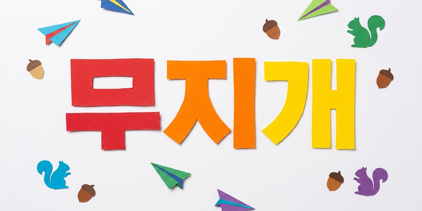 다람쥐 [ 무지개 ]에 타고파 - 무지개쇼 | 산돌구름 글자놀이 이벤트