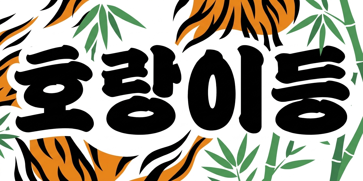 다람쥐 [ 호랑이등 ]에 타고파 - 채채 | 산돌구름 글자놀이 이벤트