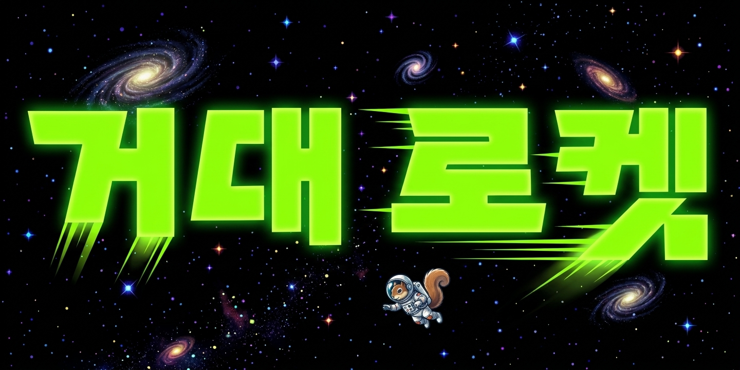 다람쥐 [ 거대 로켓 ]에 타고파 - 순록 | 산돌구름 글자놀이 이벤트