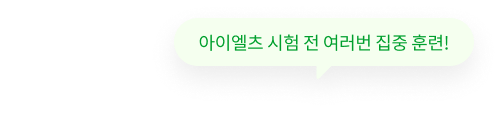 아이엘츠 시험 전 여러번 집중 훈련!