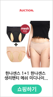 한나센스 1+1 한나센스 생리팬티 메쉬 미디나이트 (입는오버나이트) 총2장