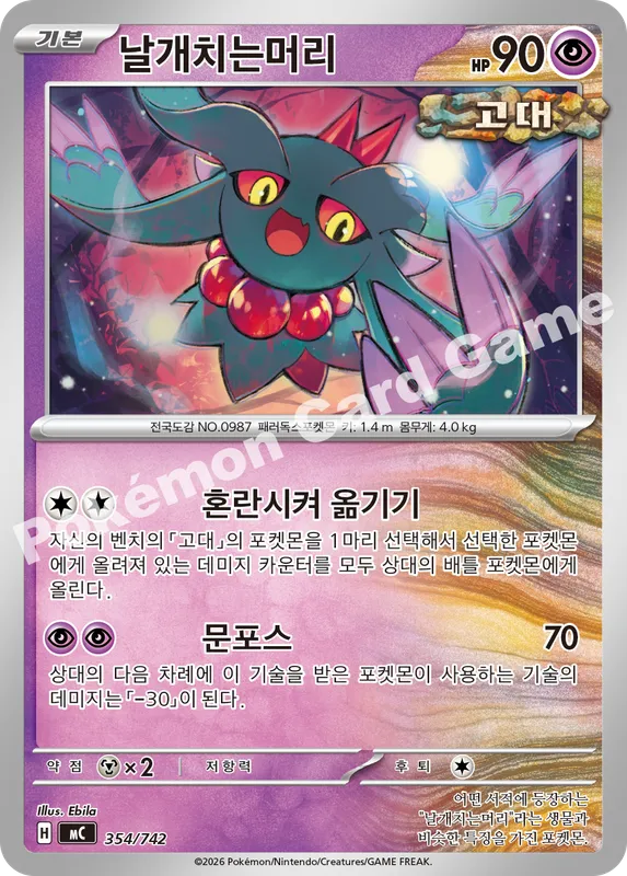 날개치는머리
