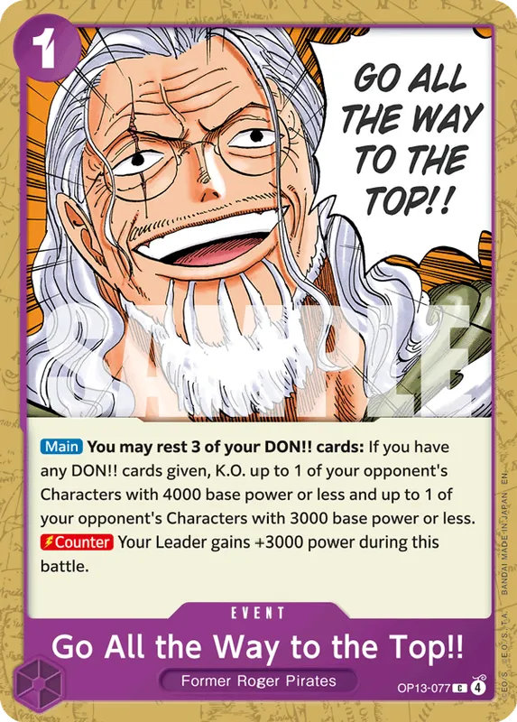 Go All the Way to the Top!!