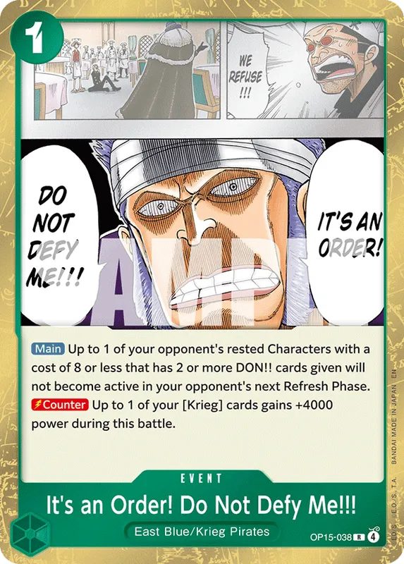 It's an Order! Do Not Defy Me!!!