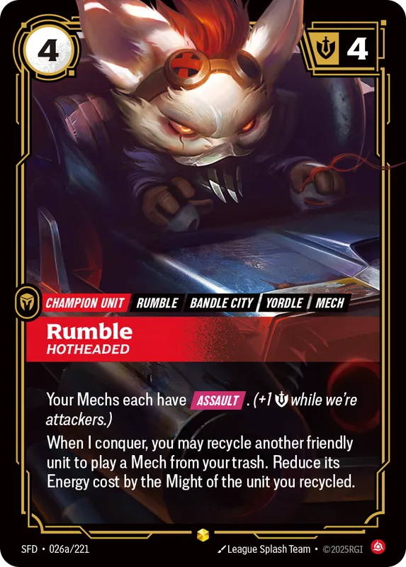 Rumble, Hotheaded