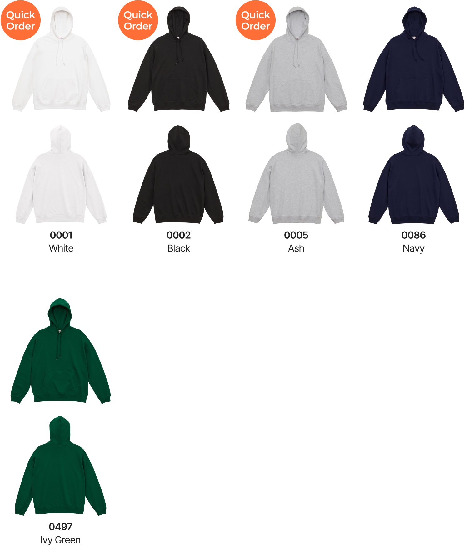 [5204] 4.1oz 드라이 루즈핏 티셔츠 색상 안내 이미지 3