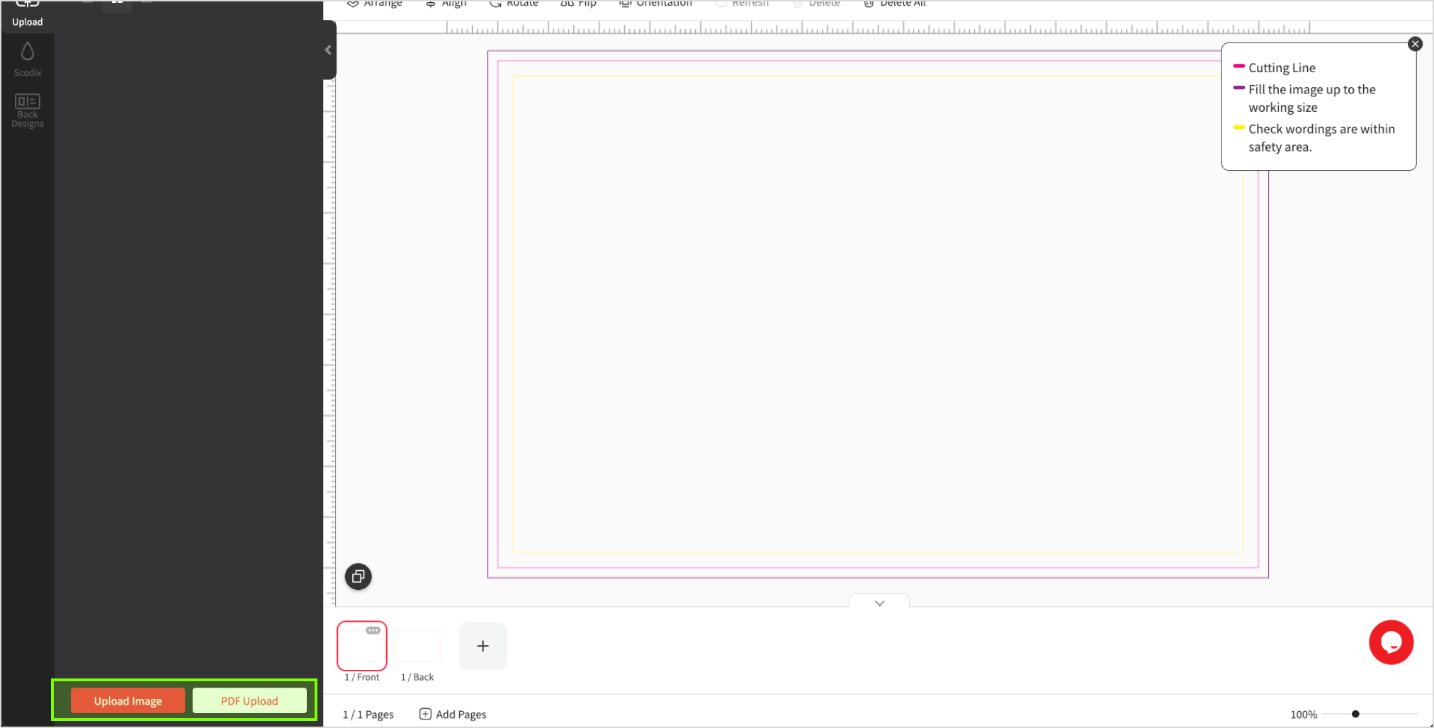 1. Upload Image / PDF Upload