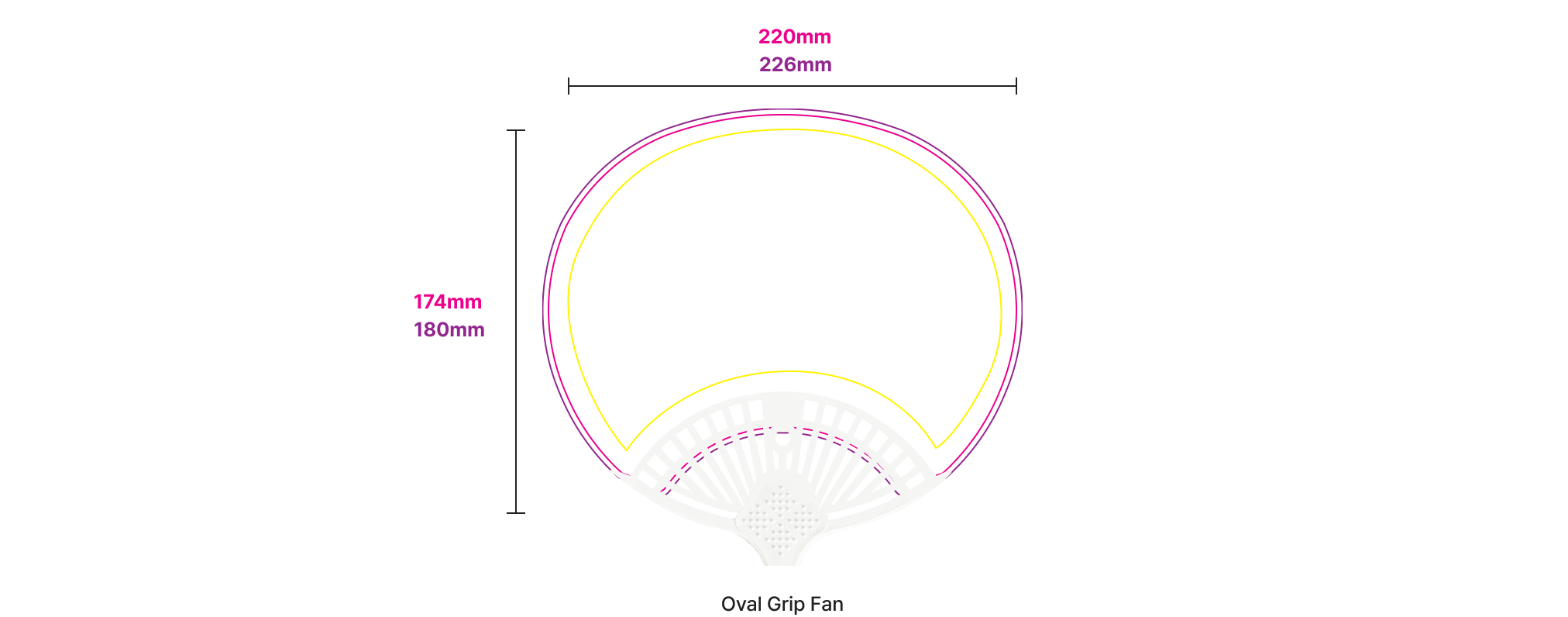 Oval Grip Fan size