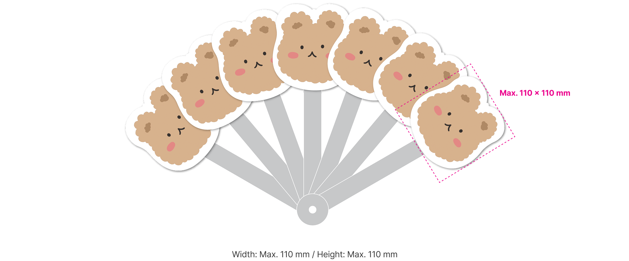 Folding Fan size